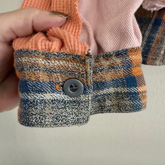 Upcycled Shacket with Sammy Hagar Graphic & Flannel Accents Size M - Picture 5 of 11